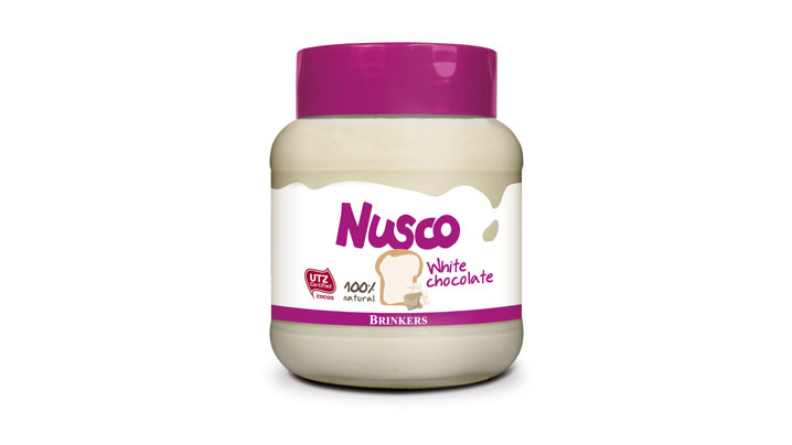 Cremă de ciocolată albă tartinabilă Nusco, 100% naturală 400 g