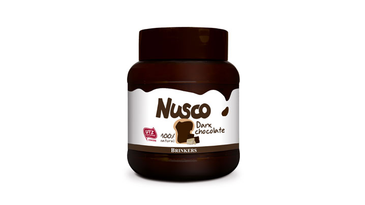 Cremă de ciocolată neagră tartinabilă Nusco, 100% naturală 400 g