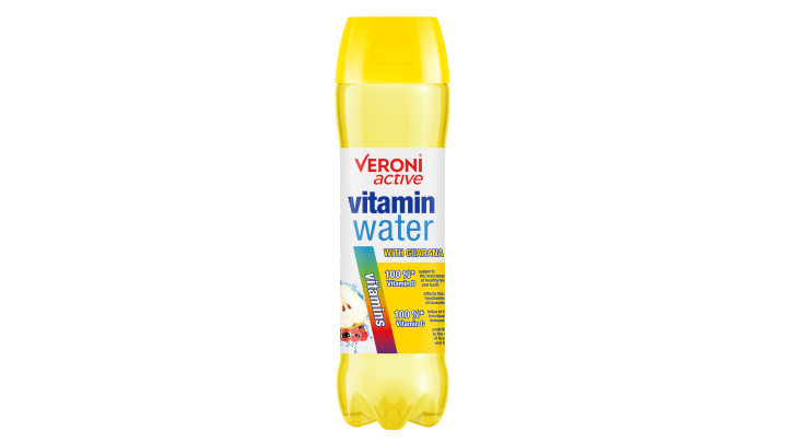 Veroni Active – apă cu vitamine cu aromă de pere și carambola, cu adaos de guarana, 700 ml