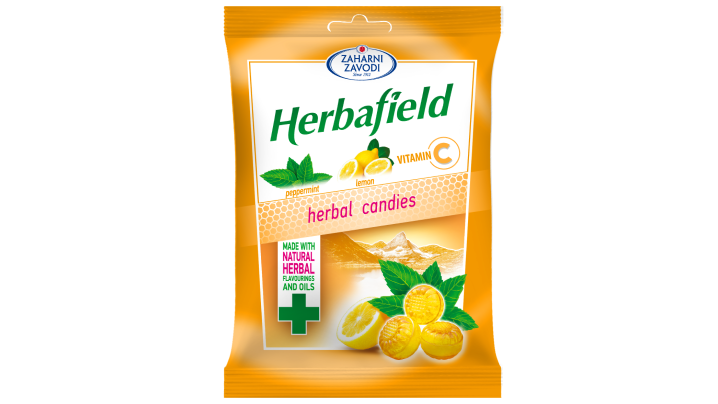 Dropsuri Herbafield cu vitamina C și aromă de miere și lămâie, 85 g