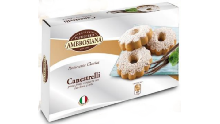 Ambrosiana Canestrelli – Specialitate din aluat fraged acoperit cu zahăr pudră, 140 g