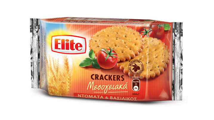 Crackers Elite cu roșii și busuioc