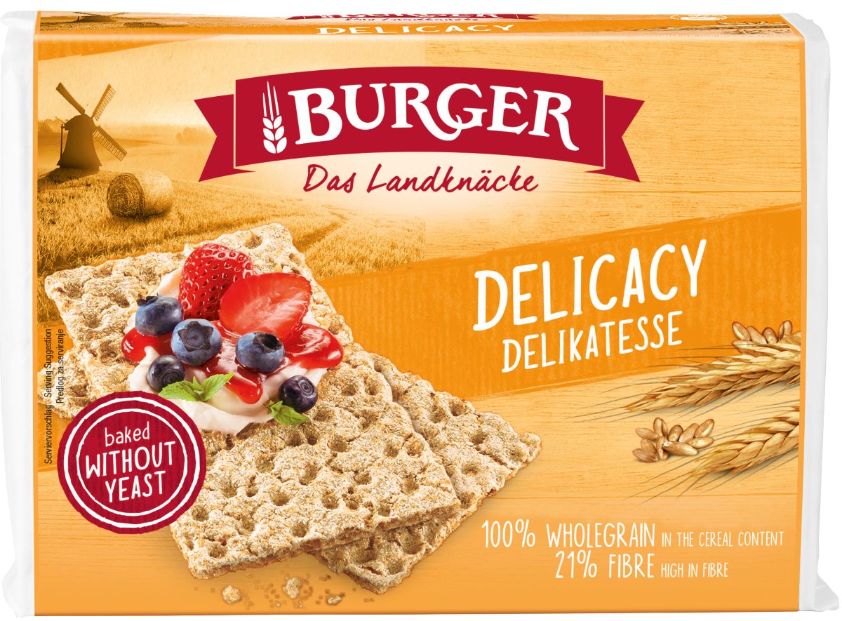 Burger Delicacy – Specialitate de panificație crocantă din secară integrală, felii, 250g