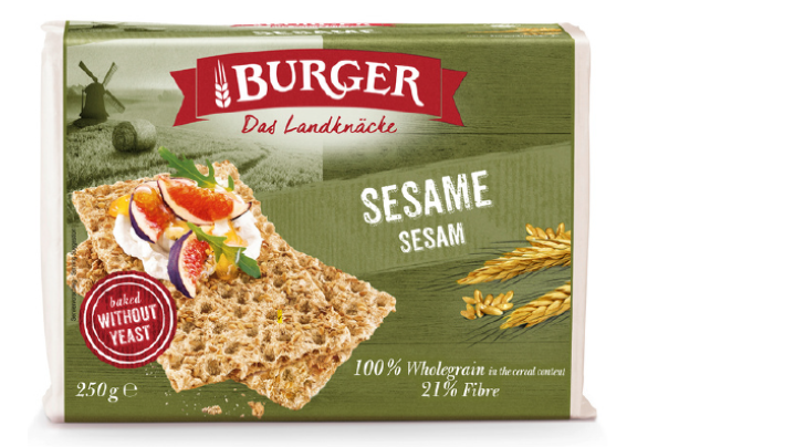 Burger Sesame – Pâine crocantă din secară integrală, cu semințe de susan, 250 g